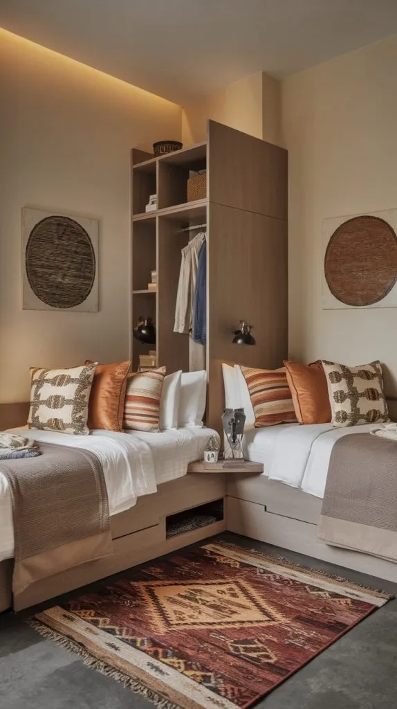 Multiple Bed Layout 21 Creative Two Beds in One Room Ideas