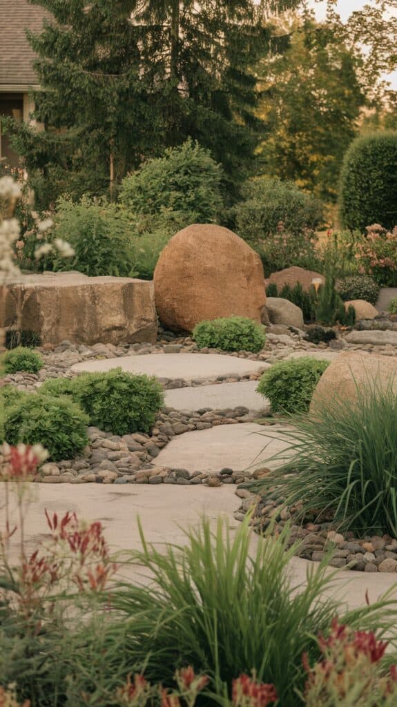 17 Stunning Front Yard Landscape Ideas Featuring Large Rocks