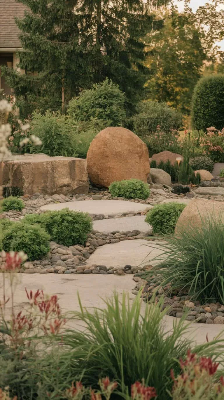 17 Stunning Front Yard Landscape Ideas Featuring Large Rocks