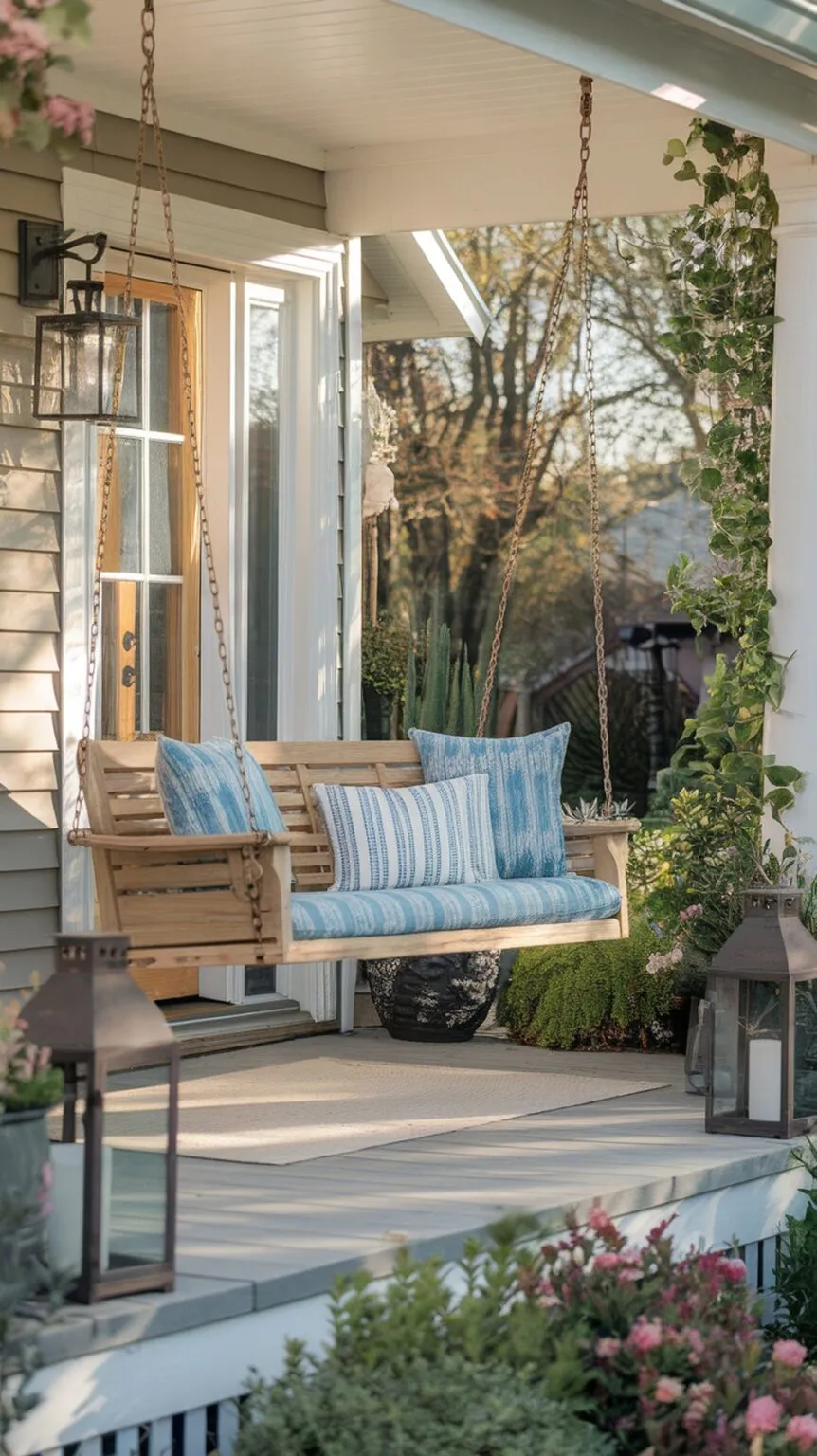 17 Creative Front Porch Swing Ideas for Your Home - Vibrant & Cozy