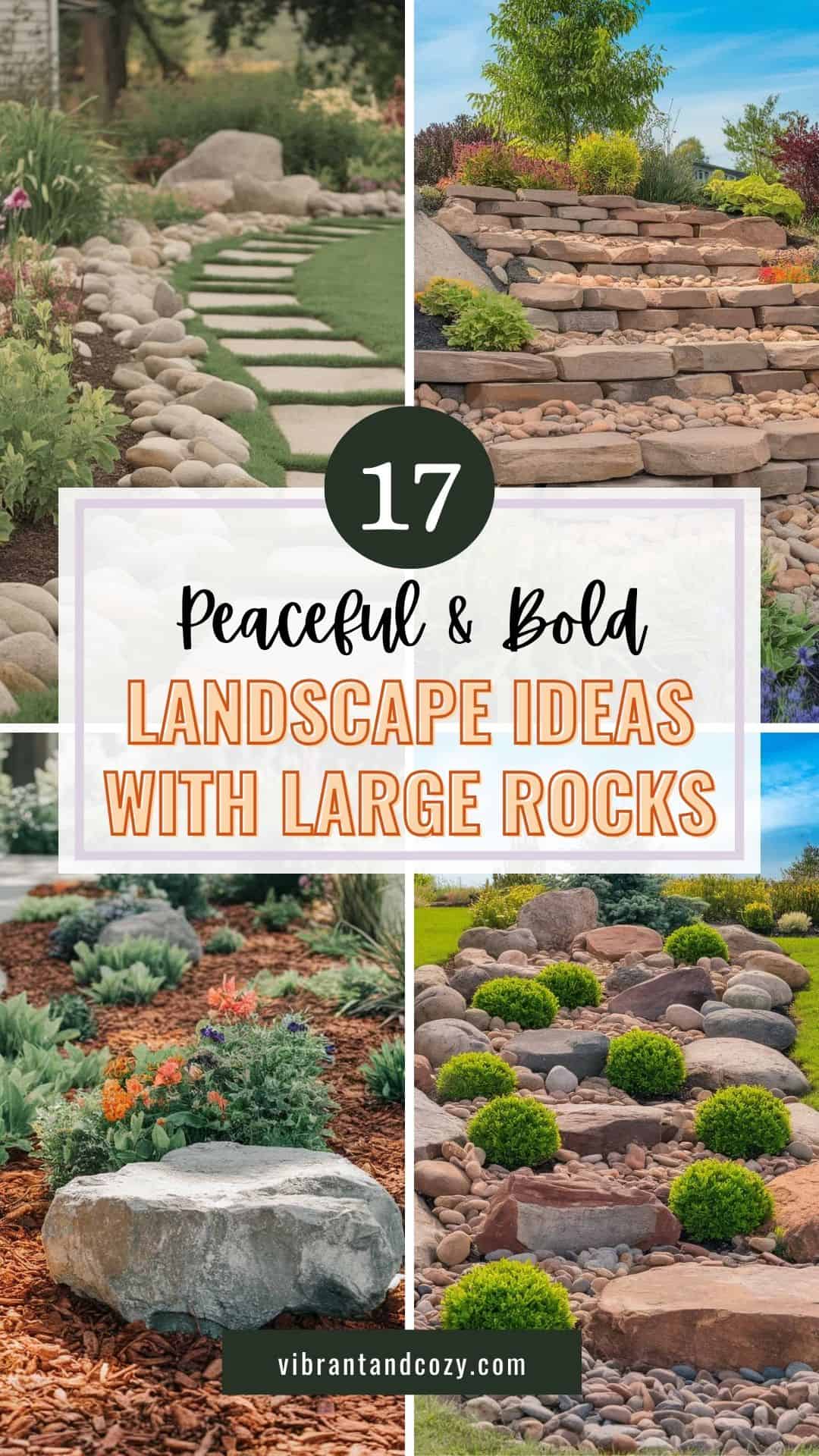 17 Stunning Front Yard Landscape Ideas Featuring Large Rocks