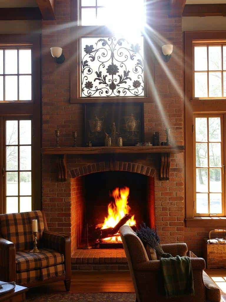 charming antique fireplace screen
