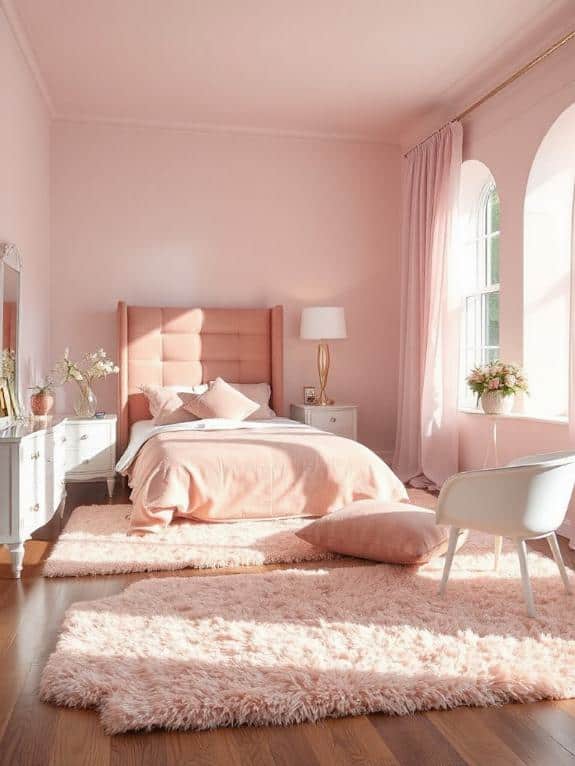 charming pink bedroom designs