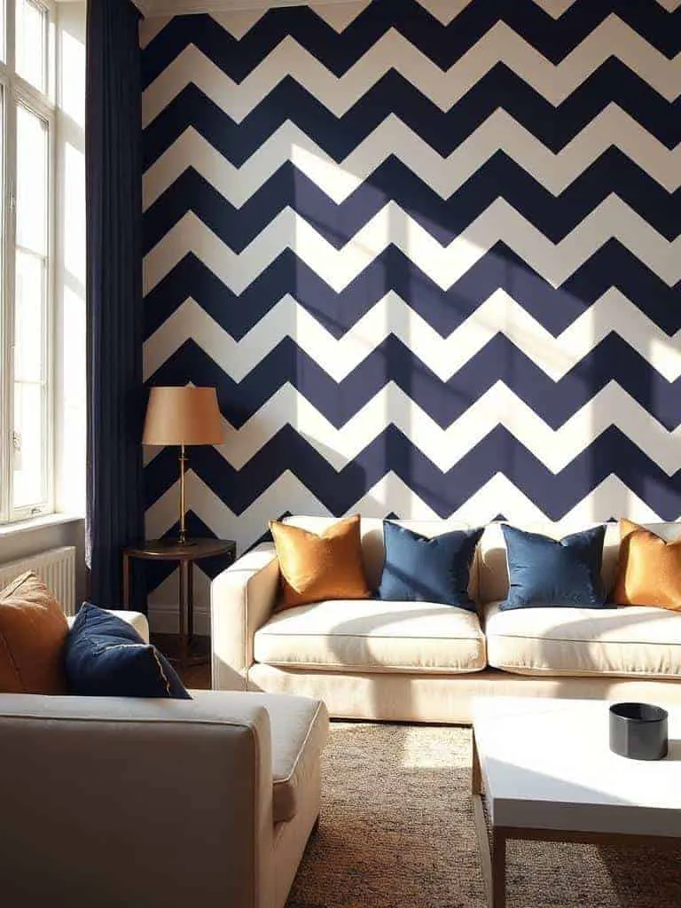 chevron accent wall style