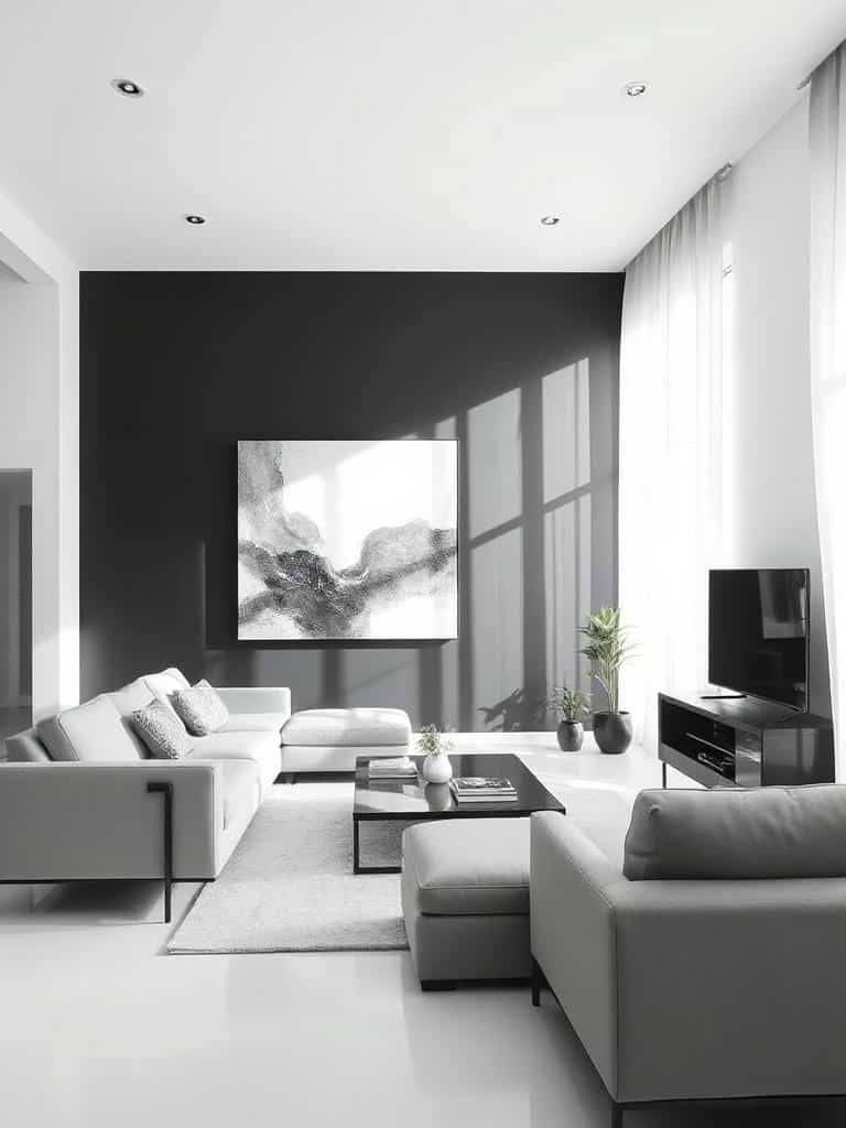 chic minimalist black and white