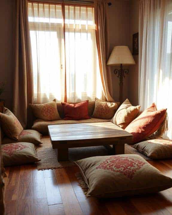comfortable square floor cushions