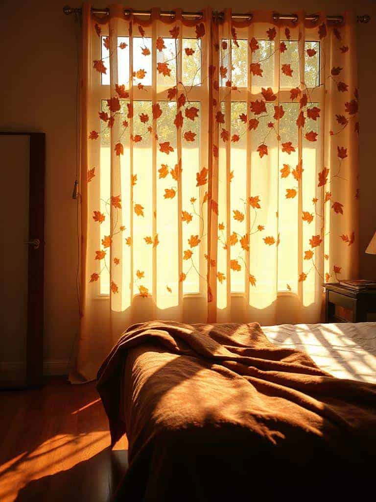 cozy autumn leaf accents
