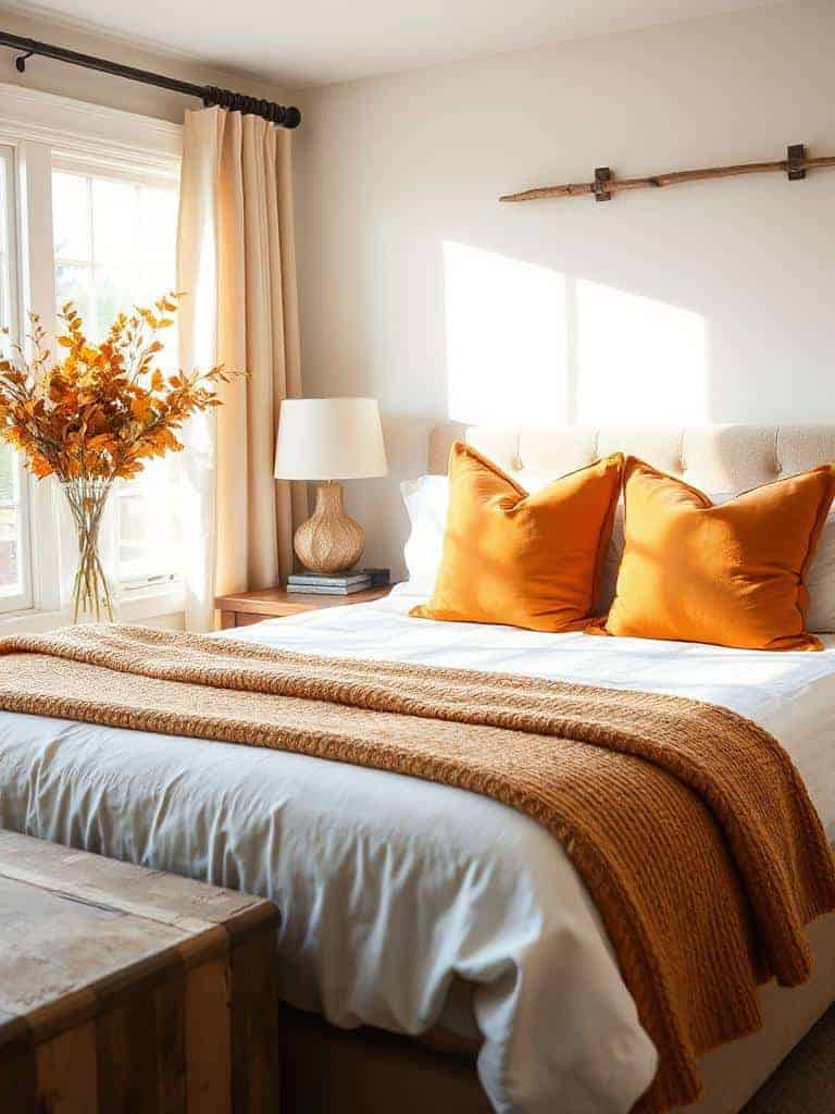 cozy autumn pillow decor