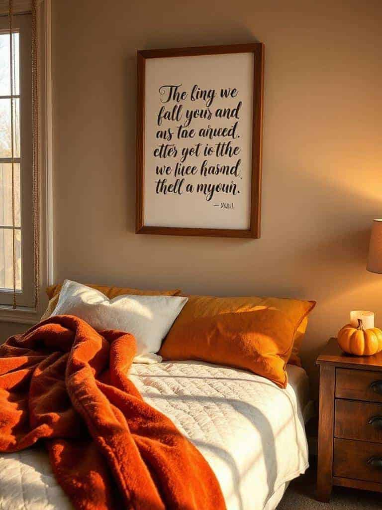 cozy autumn quote art