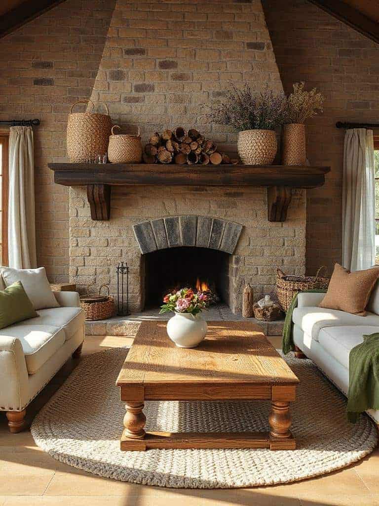 cozy earthy living room