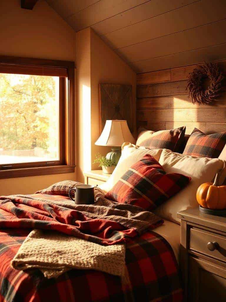 cozy flannel plaid bedding