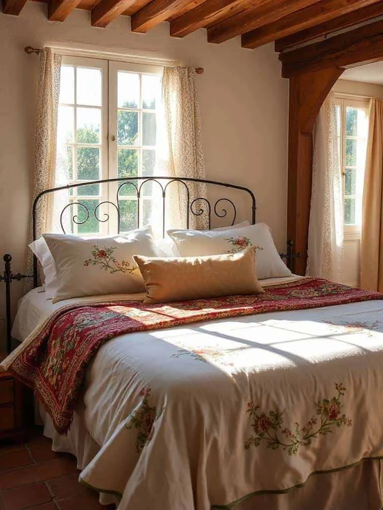 cozy layered bedding design