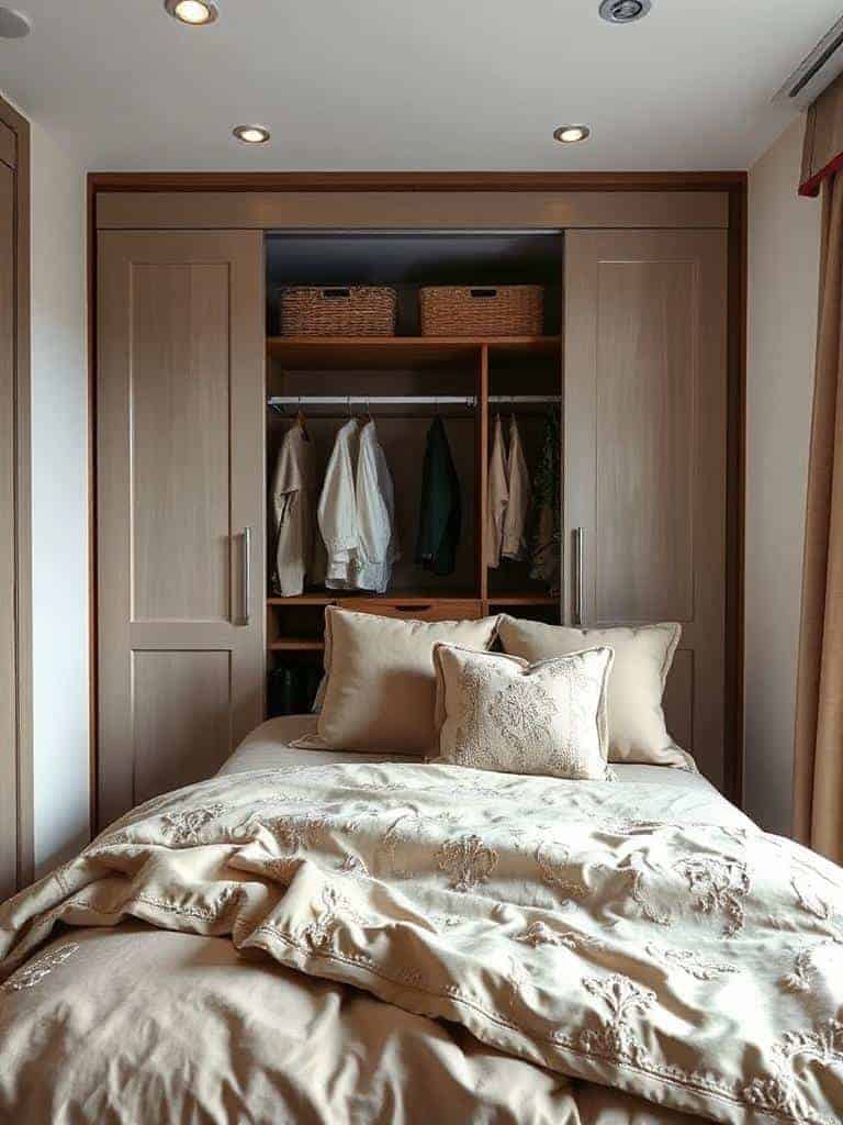 cozy layered embroidered bedding