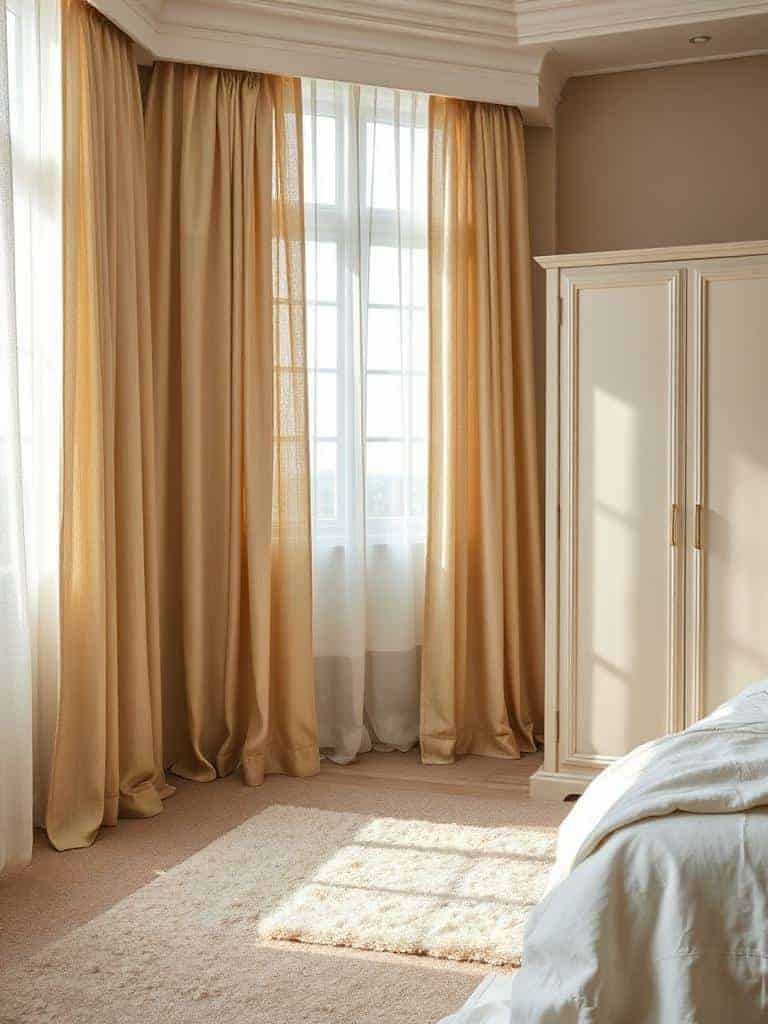 cozy linen curtains glow