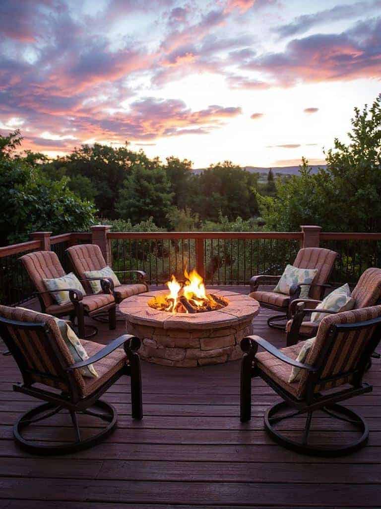 cozy modern fire pit chairs