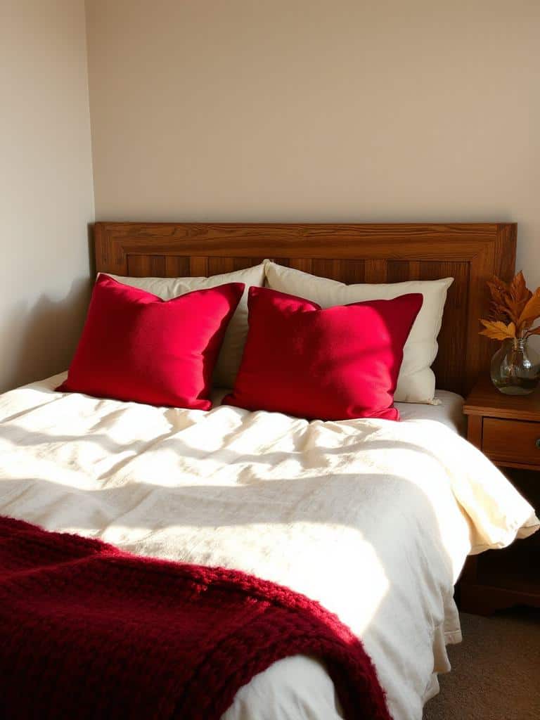 cozy neutral bedding accents
