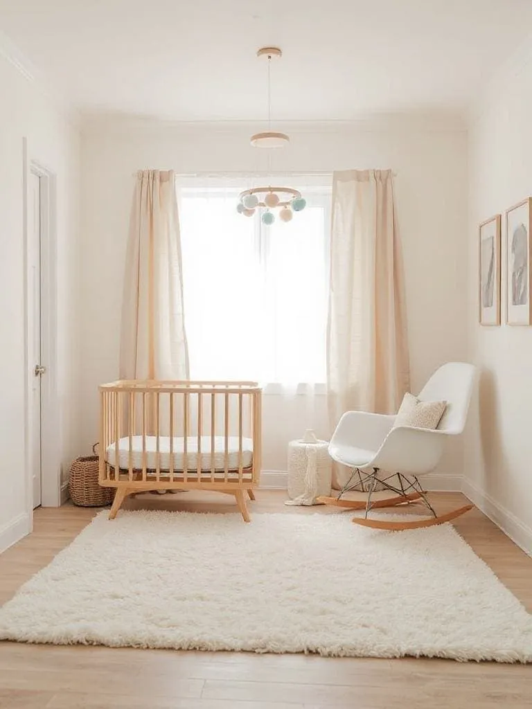 cozy neutral nursery design