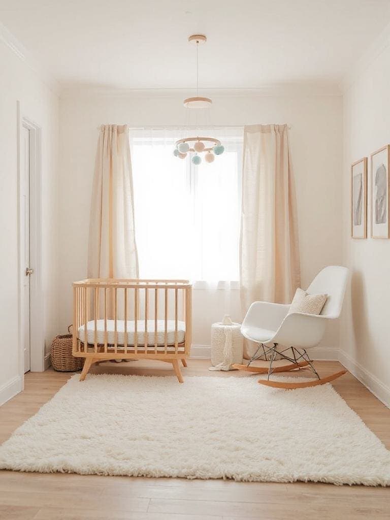 cozy neutral nursery design