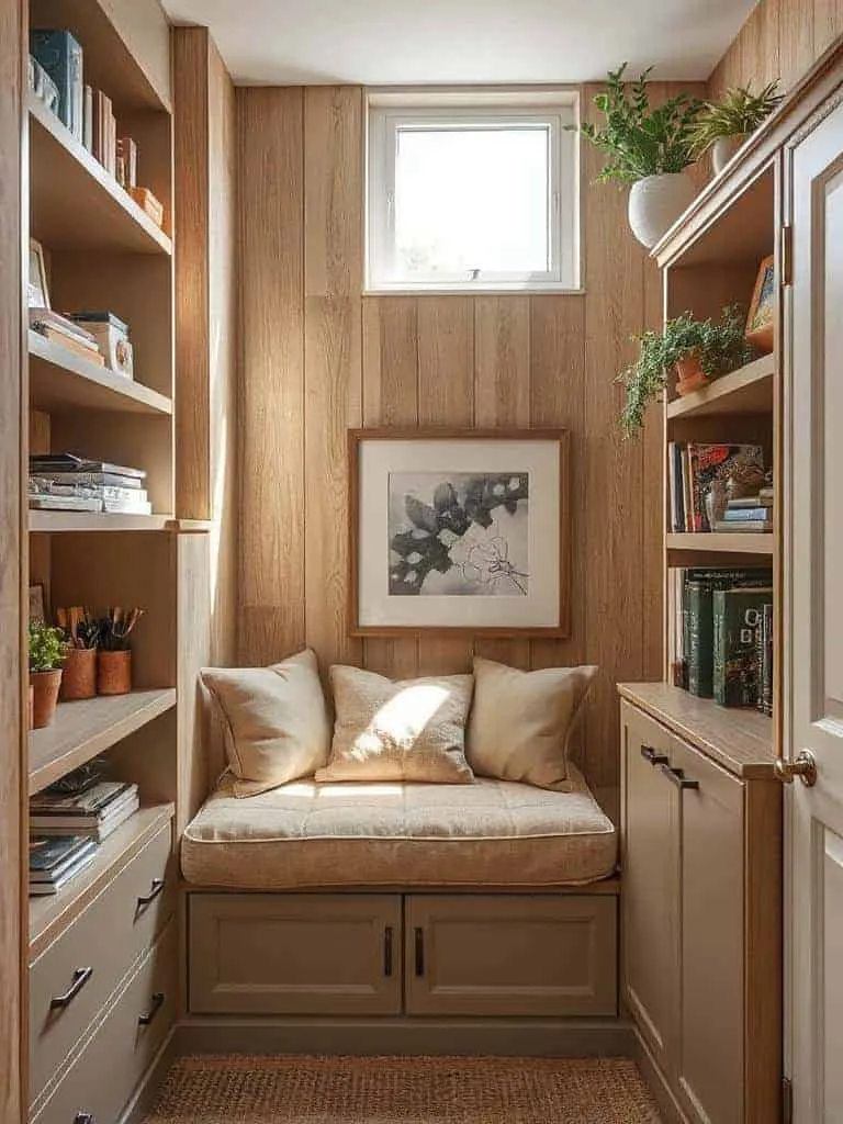 cozy nook with storage