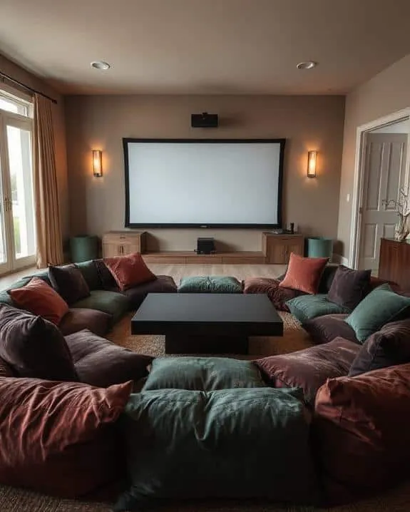 cozy oversized floor cushions
