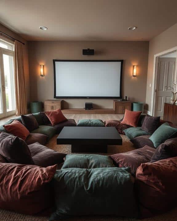 cozy oversized floor cushions