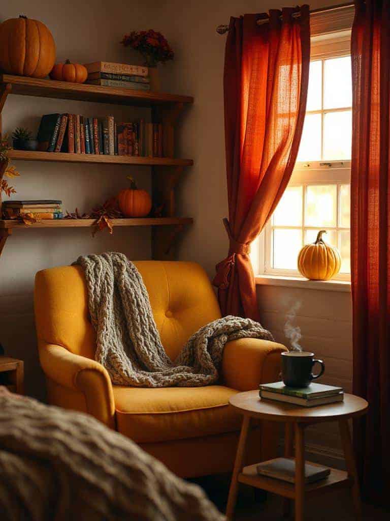 cozy reading nook setup