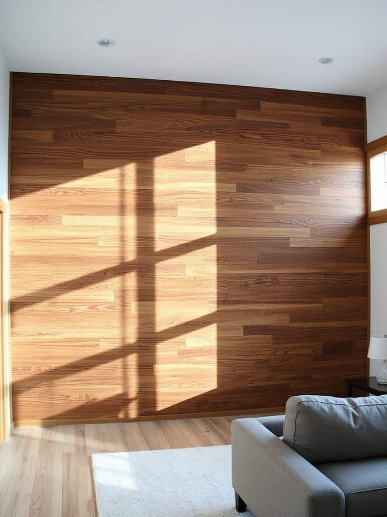 cozy reclaimed wood paneling