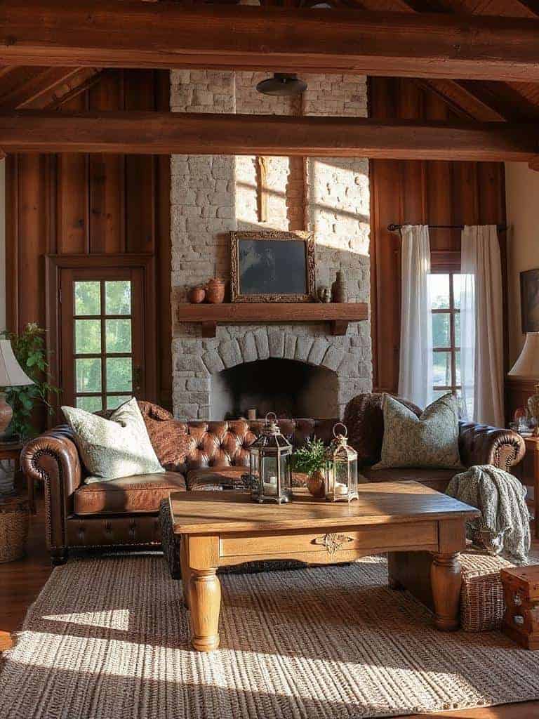 cozy rustic living room