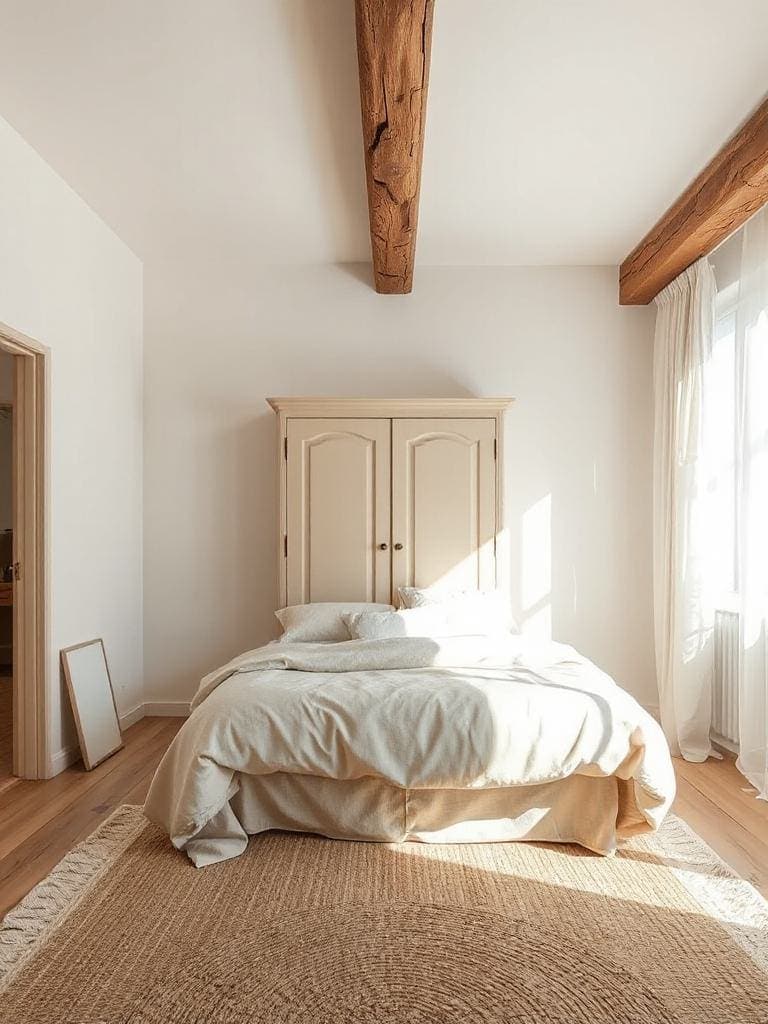cozy rustic wood beams