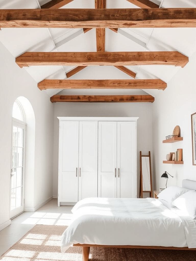 cozy rustic wood beams