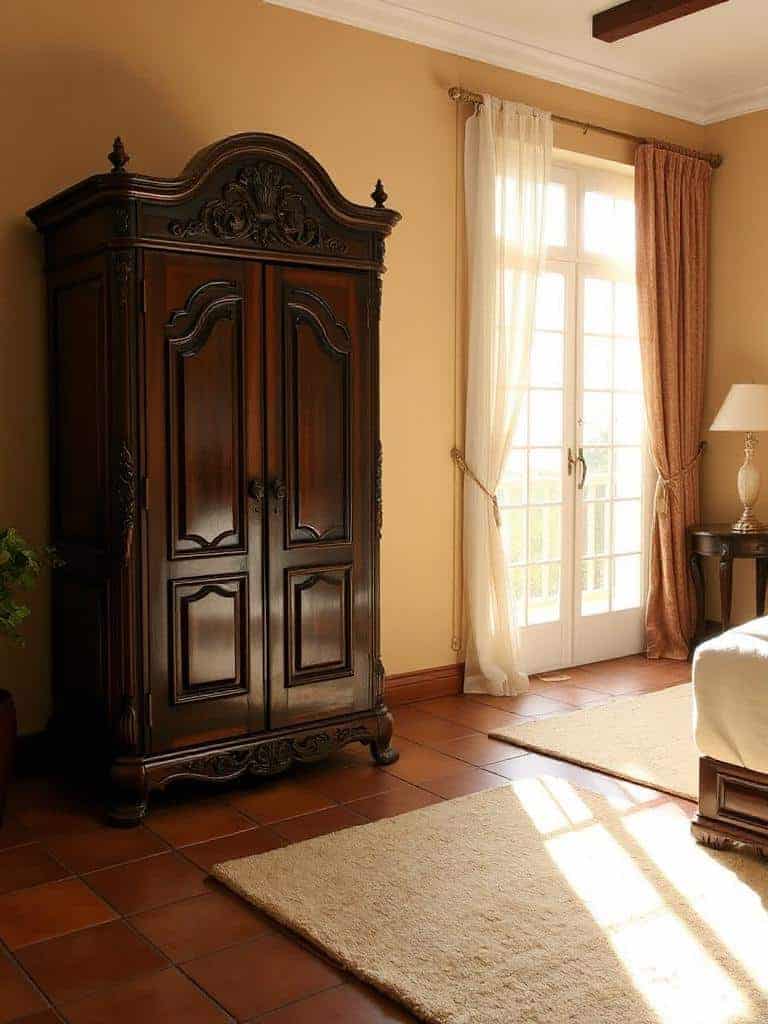 cozy terracotta tile decor