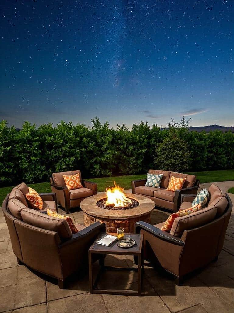 cozy weather resistant circular loveseat