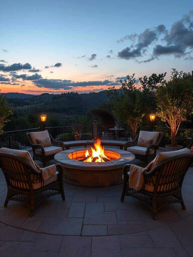 cozy wicker chairs outdoors