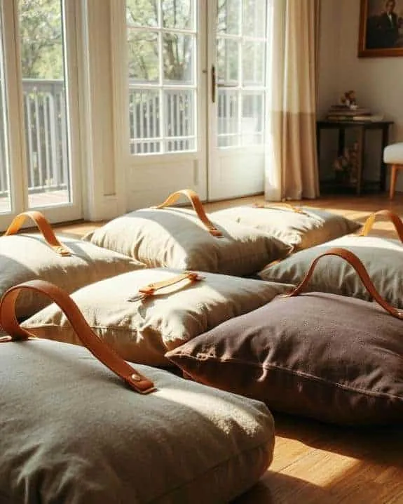 cushions with stylish handles