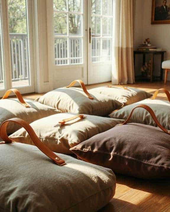cushions with stylish handles