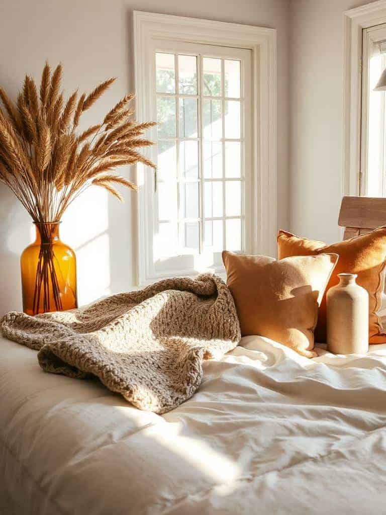 dried wheat fall decor