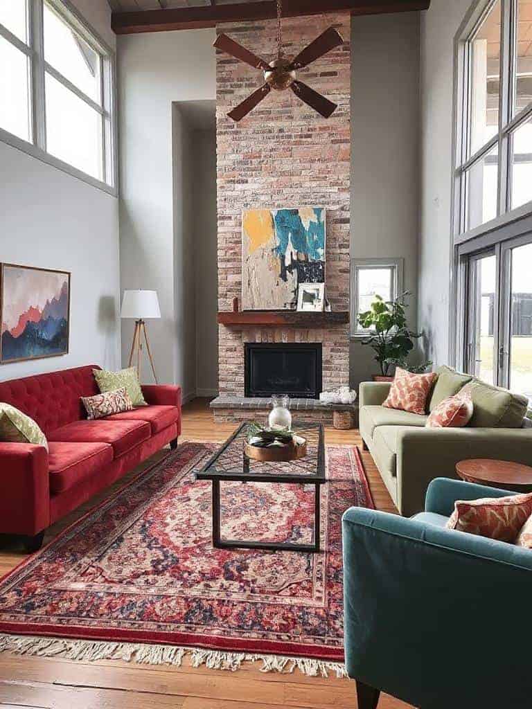 eclectic vintage living room