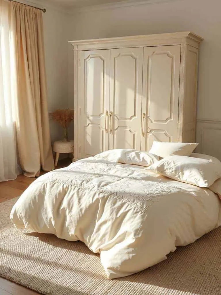 elegant embroidered bedding layers