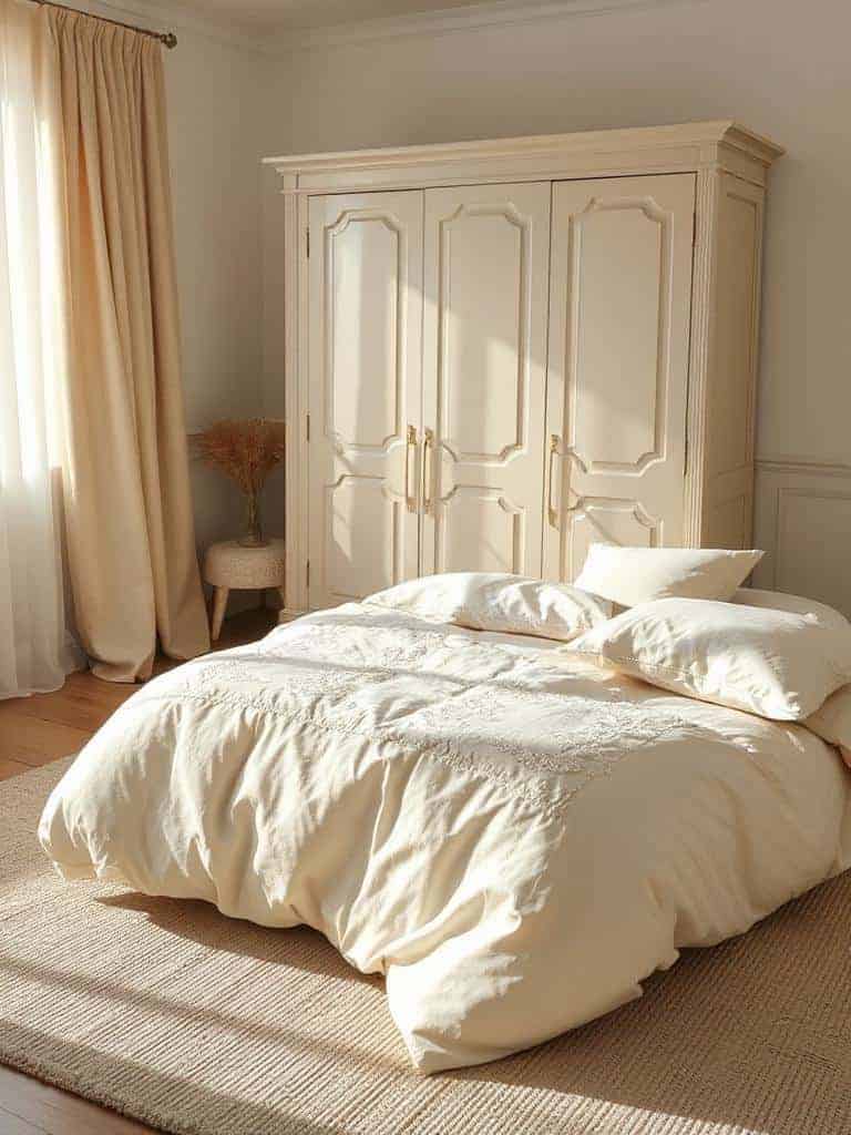 elegant embroidered bedding layers