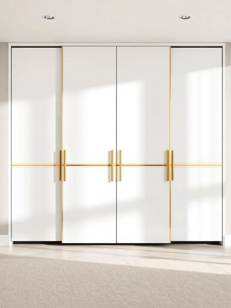 elegant gold accented sliding doors