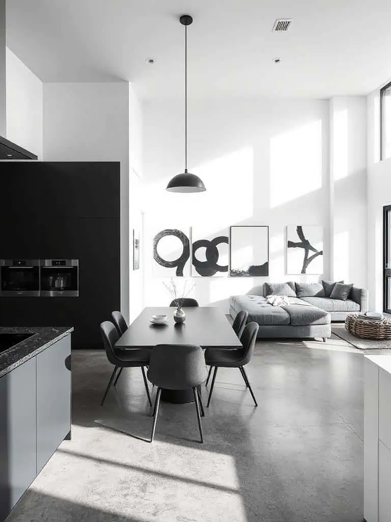 elegant monochrome interior design