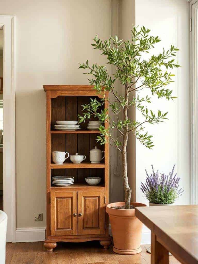 greenery for cozy dining