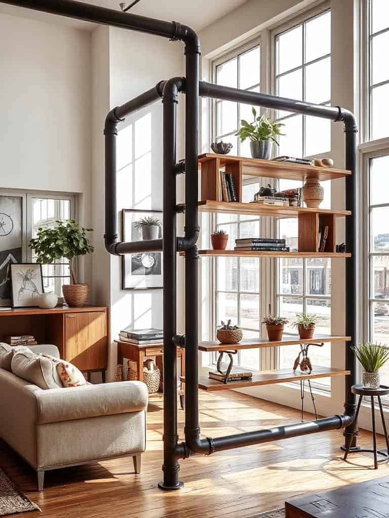 industrial pipe room divider