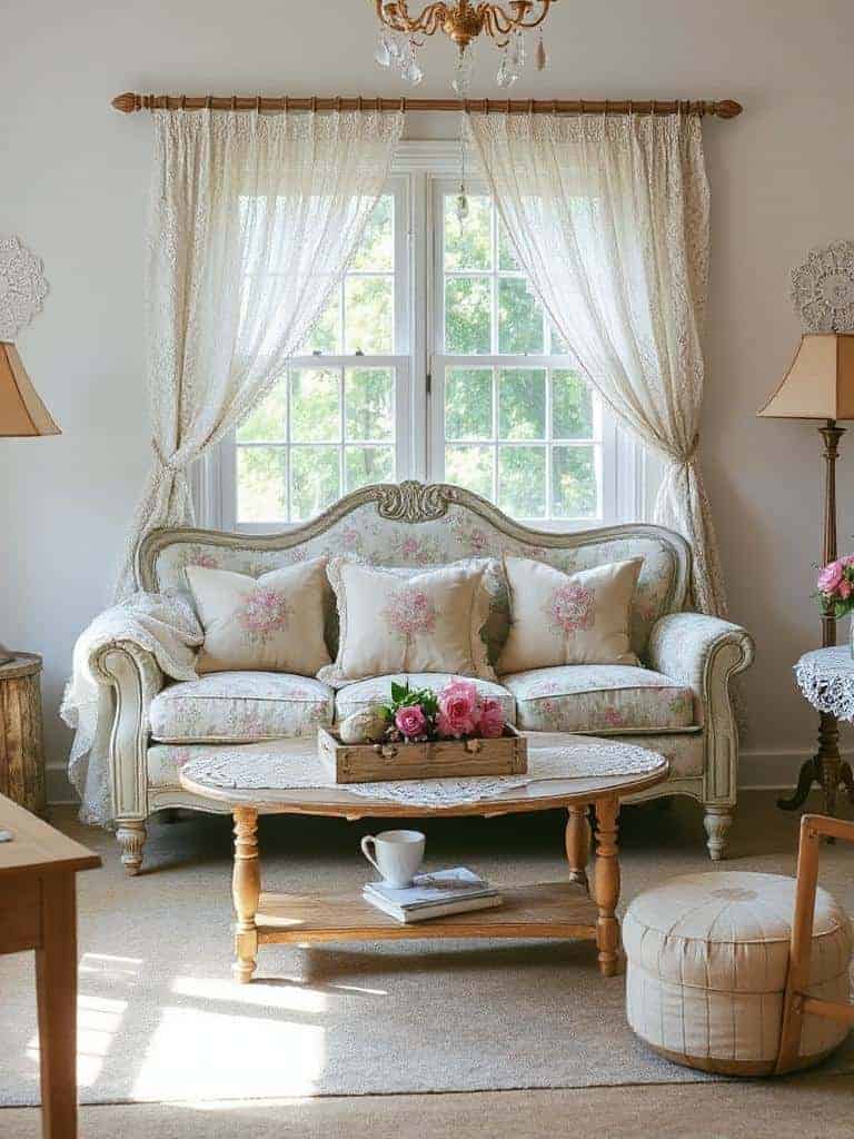 lace accents enhance coziness