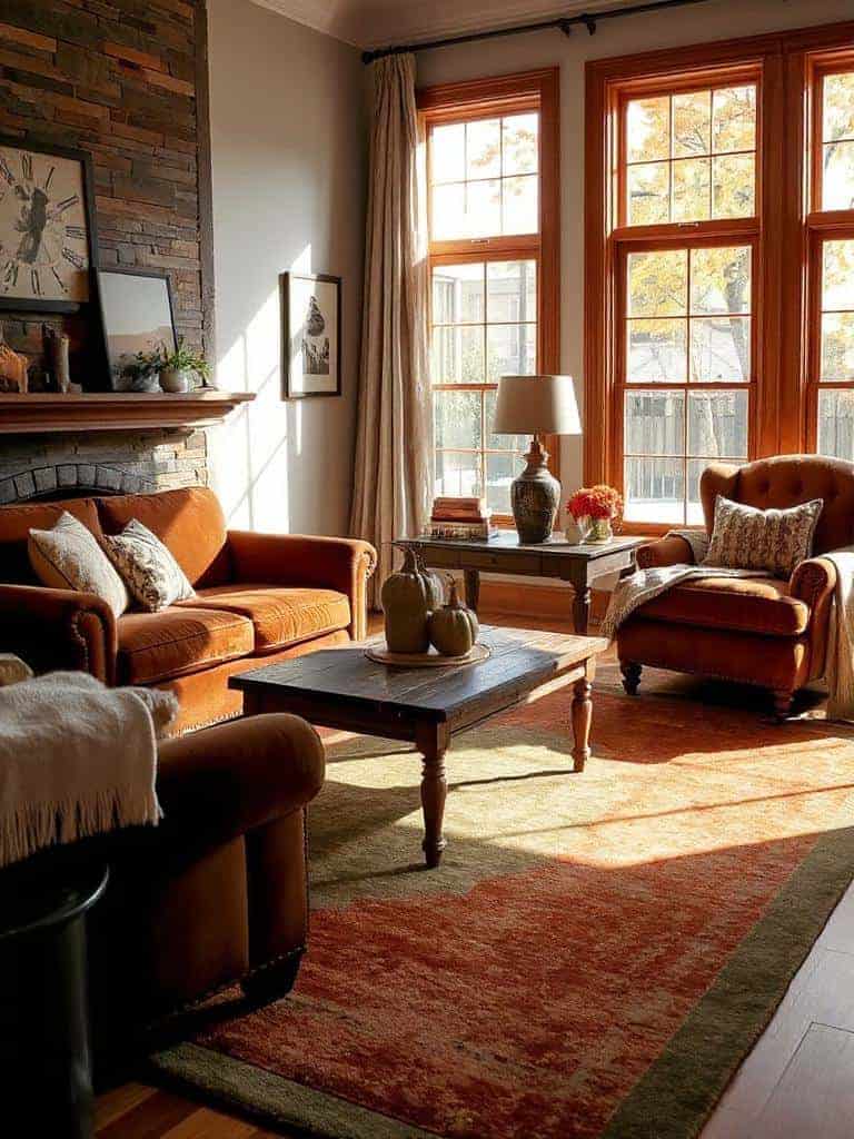 layered earthy area rugs