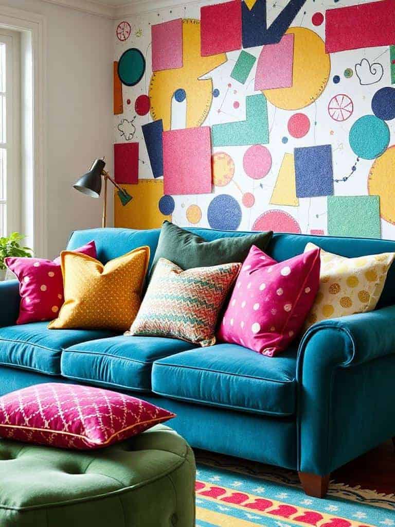 layered throw pillows delight