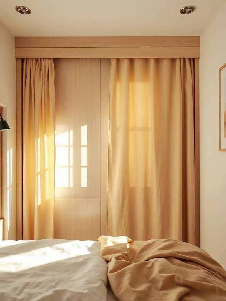 linen curtains enhance bedroom ambiance