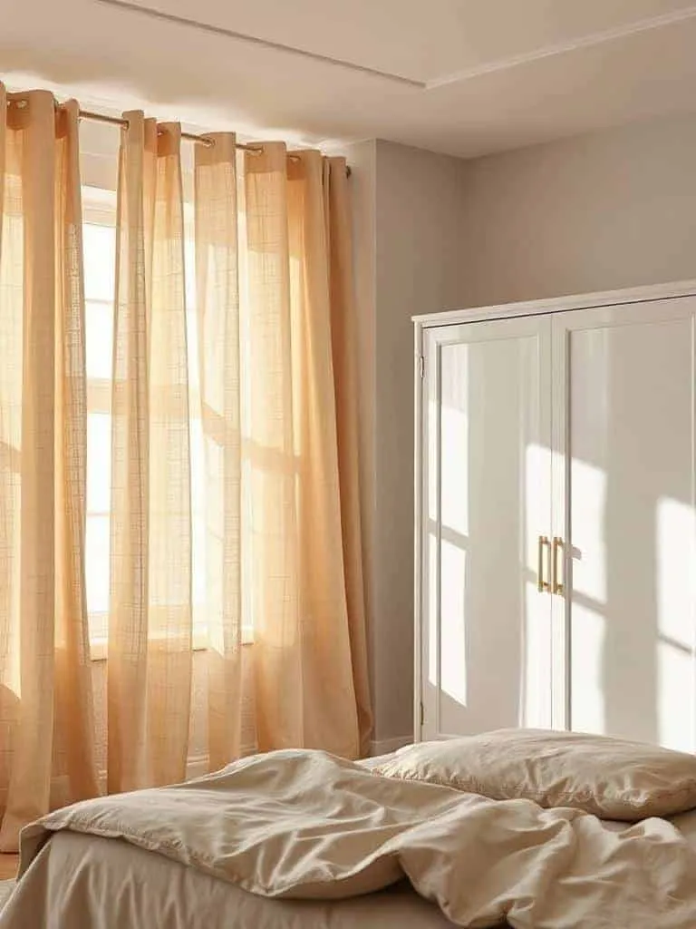 linen curtains enhance decor