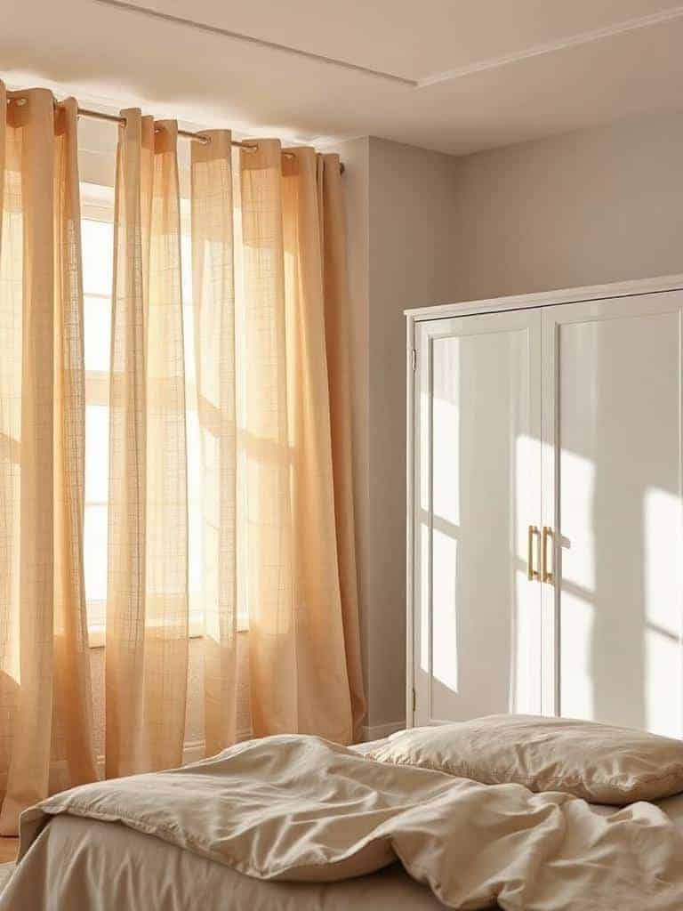 linen curtains enhance decor