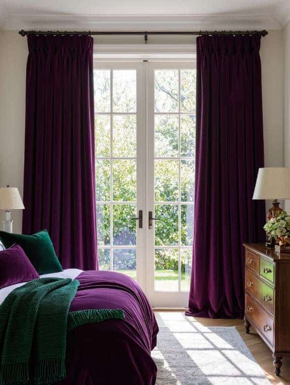 luxurious purple curtain elegance
